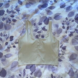 lululemon Align Ribbed Henley Tank Top in Bone